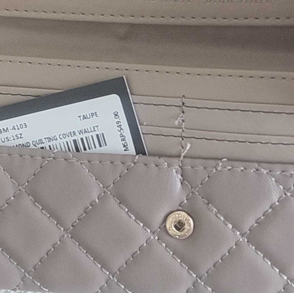 Badgley Mischka SET taupe bag and wallet, vegan leather. NWOT - Picture 13 of 17